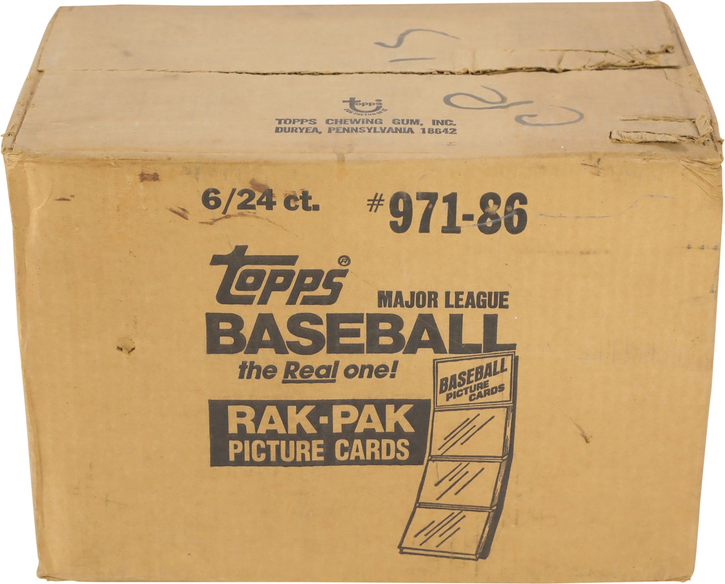 1986 Topps Baseball Sealed Rack Case w/6 Unopened Boxes