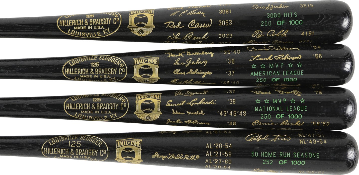 Baseball Hall of Fame Milestone Bat Collection (4)