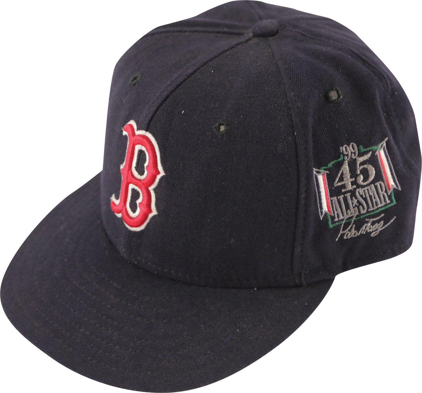 Baseball Equipment - 1999 Pedro Martinez Boston Red Sox Signed & Inscribed Game Used All-Star MVP Hat (MEARS & JSA)