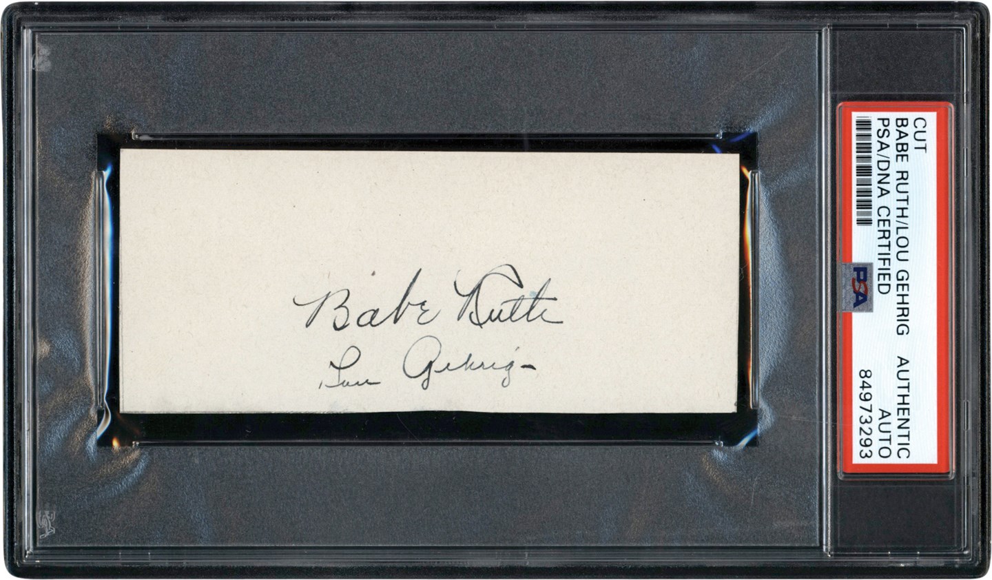 Ruth and Gehrig - One of the Finest Known Babe Ruth & Lou Gehrig Dual Autographs (PSA)