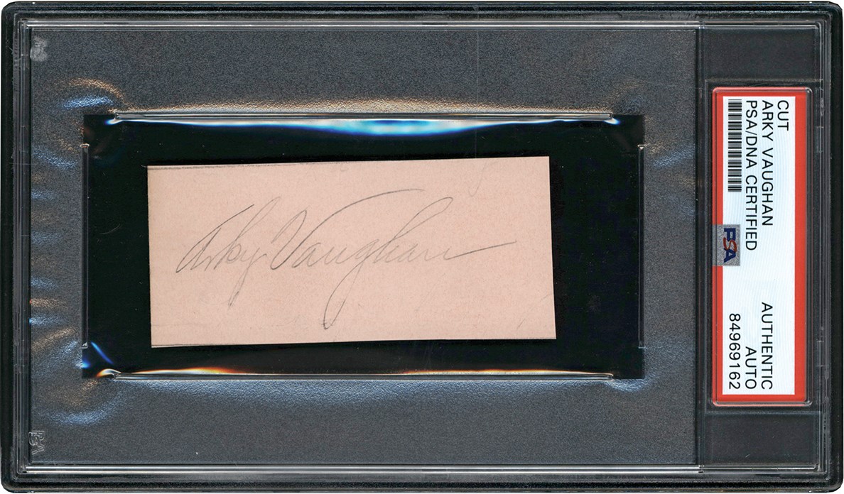 Arky Vaughan Autograph (PSA)