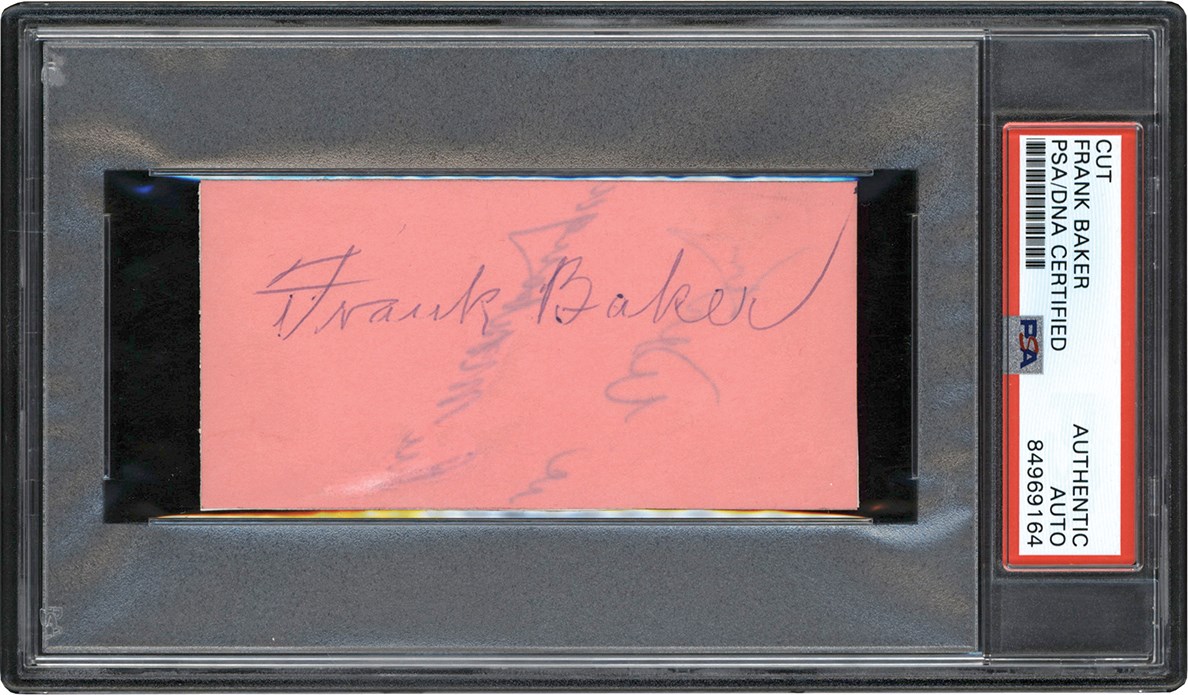 Frank "Home Run" Baker Autograph (PSA)