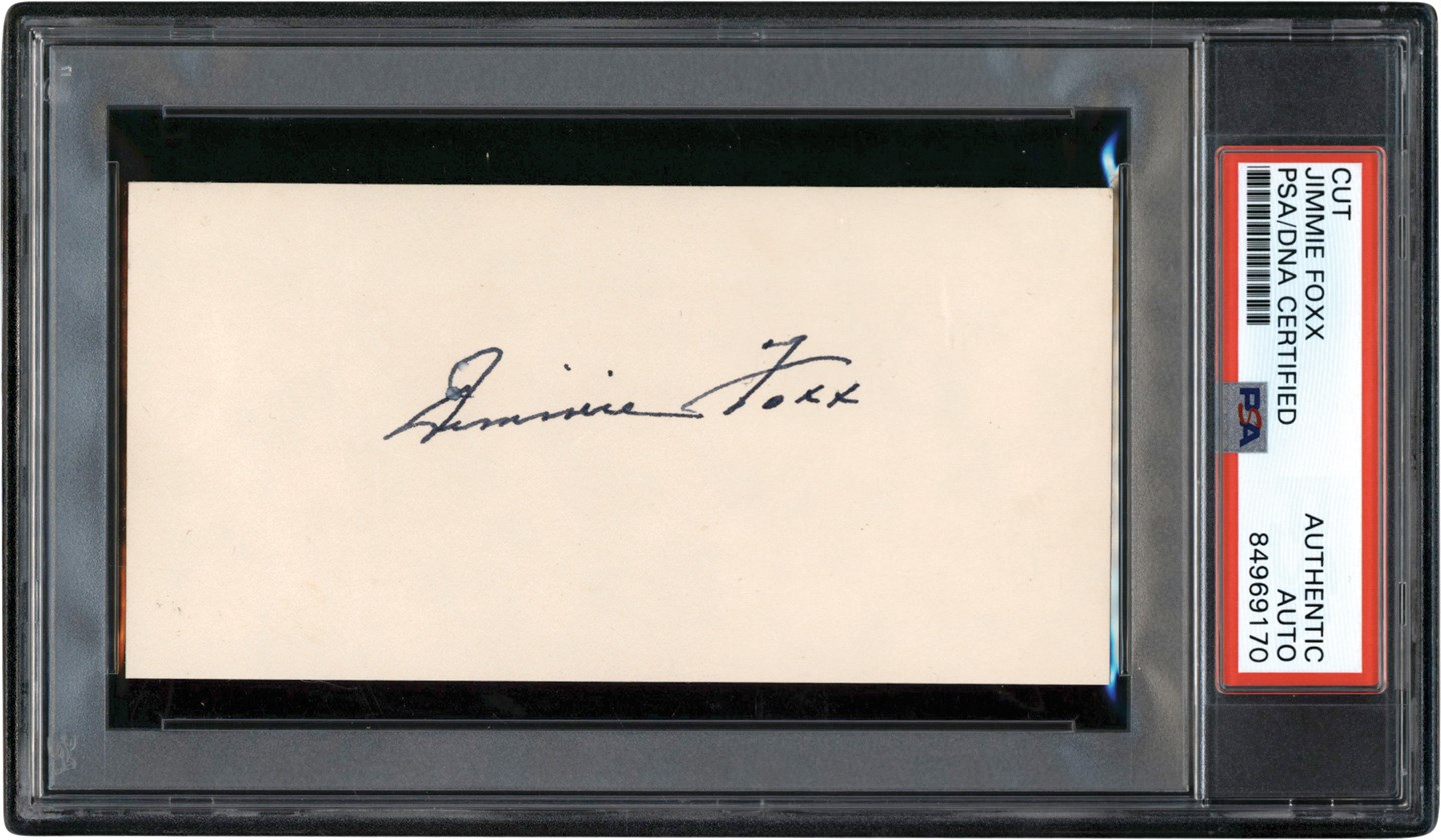 - Jimmie Foxx Signed Index Card (PSA & JSA)