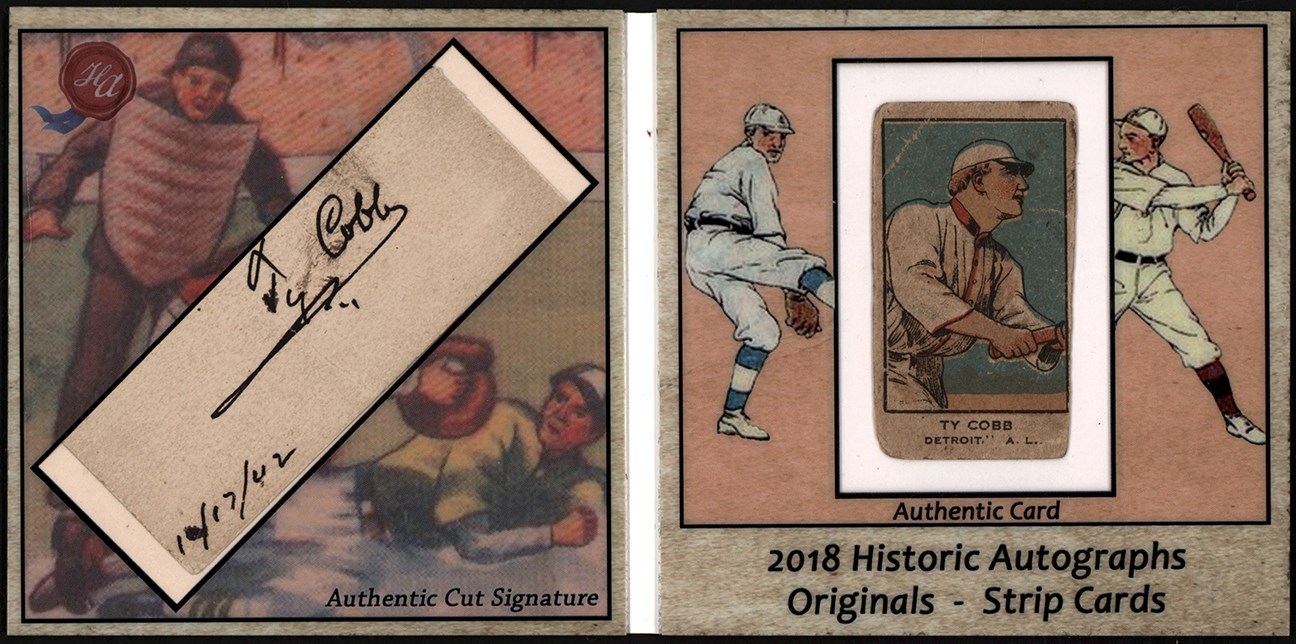 919-24 Ty Cobb Autograph and W514 Strip Card (2018 Historic Autograph)