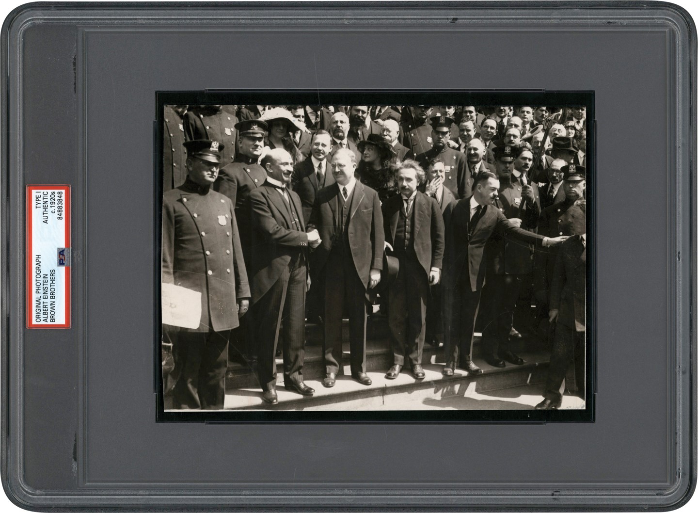 Vintage Sports Photographs - 1921 Albert Einstein Photograph - First Visit to the United States (PSA Type I)
