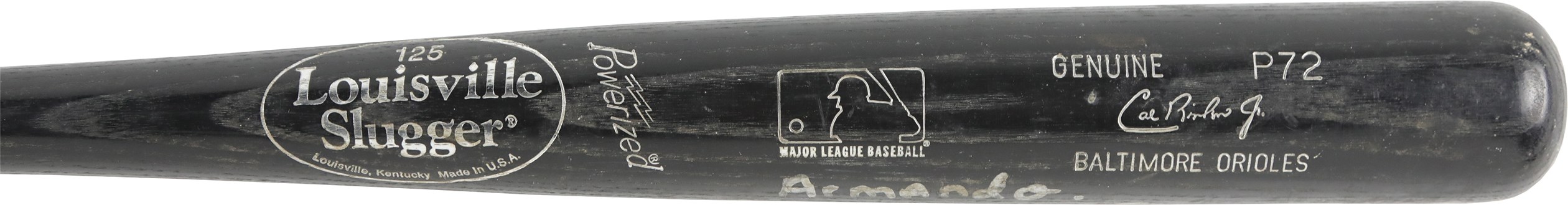 Baseball Equipment - 99 Cal Ripken Jr. Baltimore Orioles Game Used Bat Signed to Armando Benitez (PSA LOA)