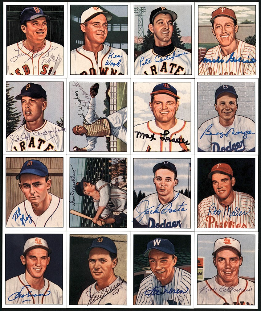 - igned 1950 Bowman RP Baseball Card Collection (30)