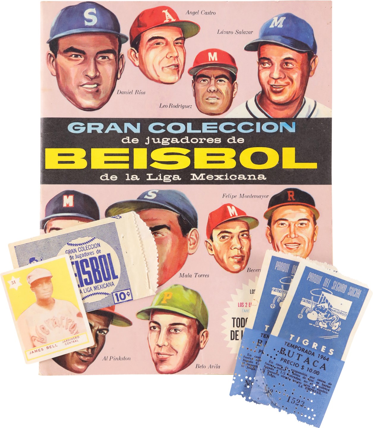 1962-1963 Mexican League Greats Sticker Scrapbook Album