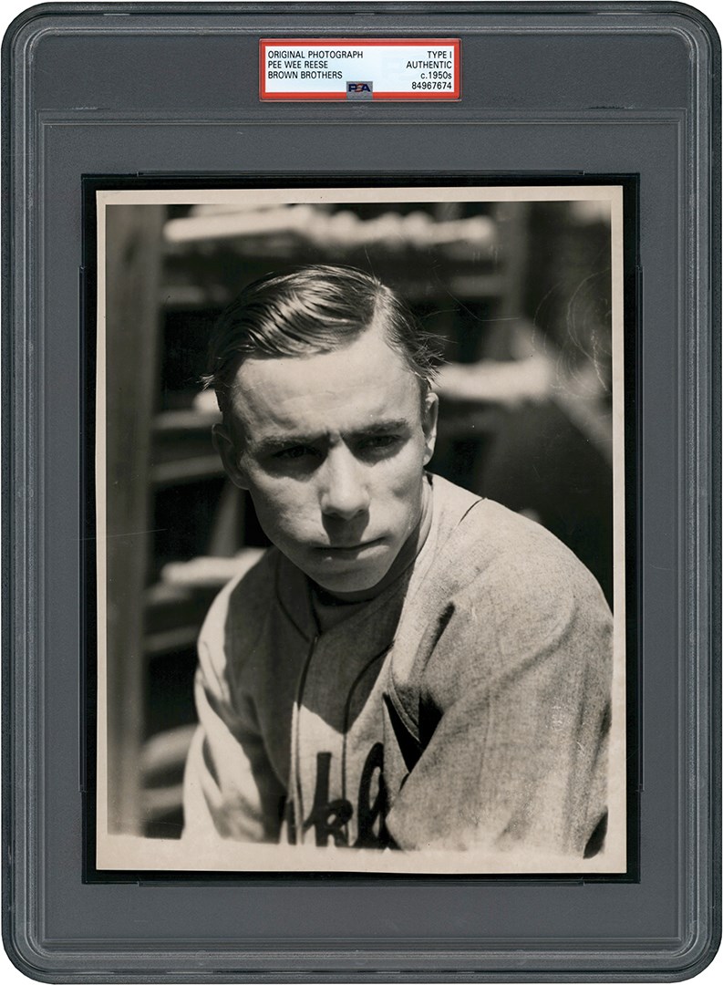 Vintage Sports Photographs - Circa 1950s Pee Wee Reese Original Charles Conlon Photograph (PSA Type I)