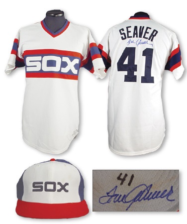 - 1984 Tom Seaver Autographed Game Worn Jersey and Cap