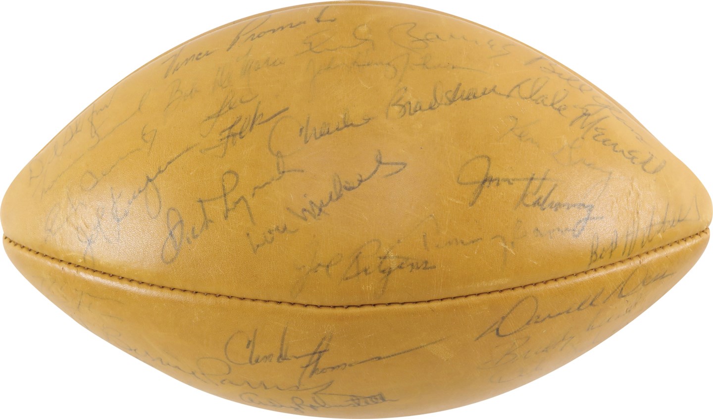 1963 Pro Bowl Team-Signed Football with Jim Brown (JSA)