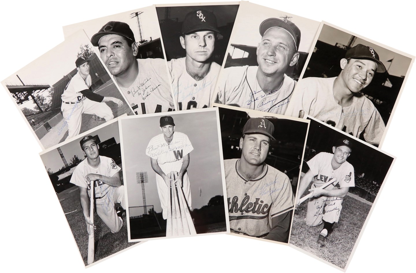Signed 1950s Don Wingfield Photo Collection (9) (PSA Type I)