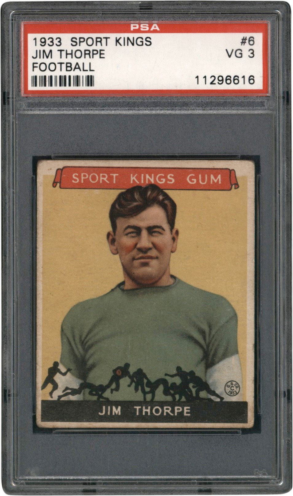 1933 Goudey Sport Kings #6 Jim Thorpe PSA VG 3