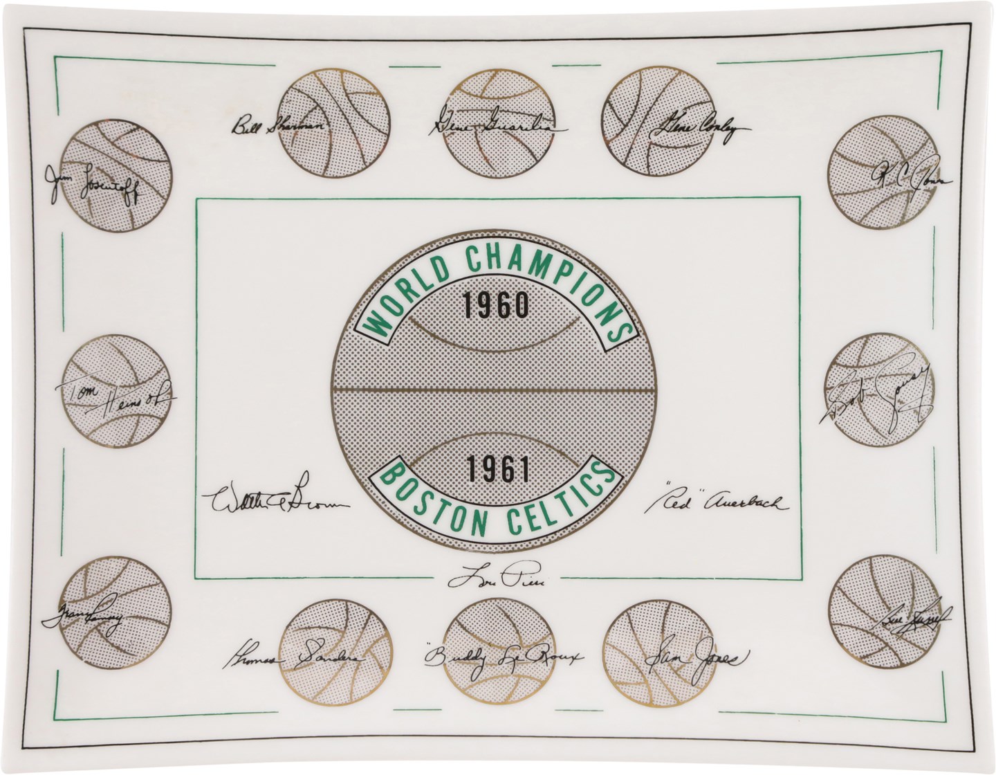 1961 Boston Celtics World Champions Presentational Tray