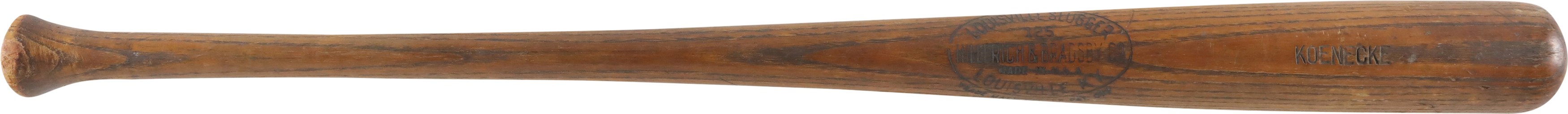 Baseball Equipment - 1931 Len Koenecke Game Used Side-Written Bat (PSA GU 9)