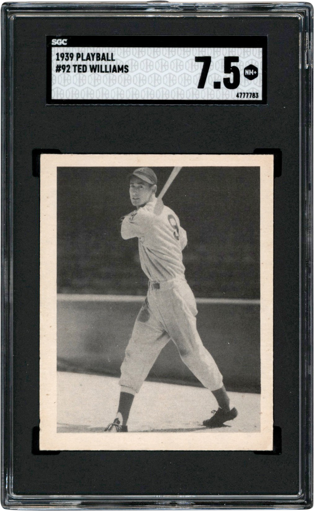1939 Play Ball #92 Ted Williams Rookie SGC NM+ 7.5