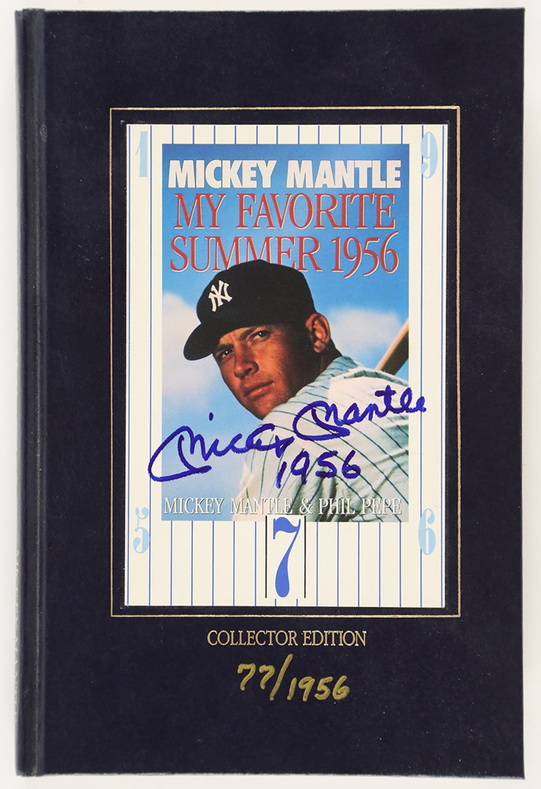 Mantle and Maris - Mickey Mantle "My Favorite Summer 1956" Signed Book #77/1956