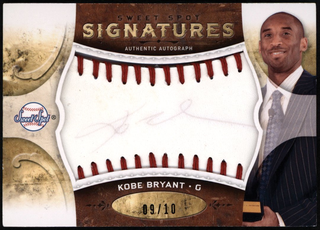 Basketball Cards - 2009 Upper Deck Sweet Spot Kobe Bryant Autograph #9/10