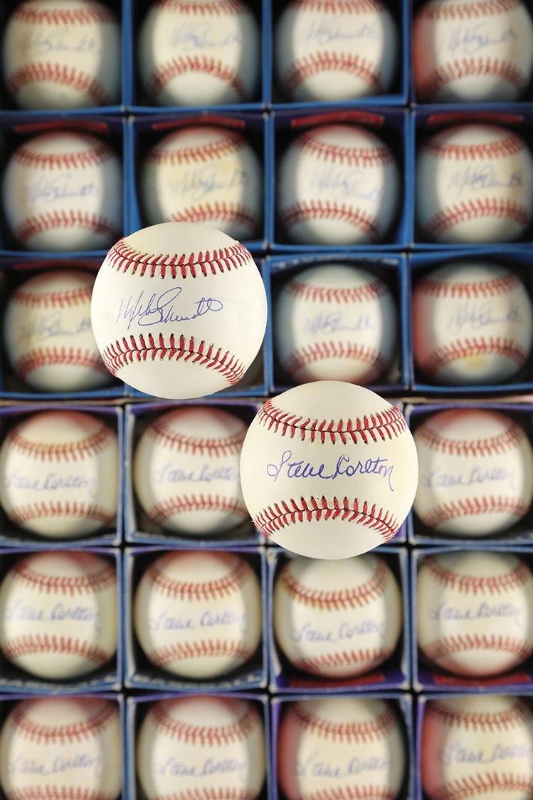 Baseball Autographs - Mike Schmidt & Steve Carlton Single-Signed Baseball Collection (24)