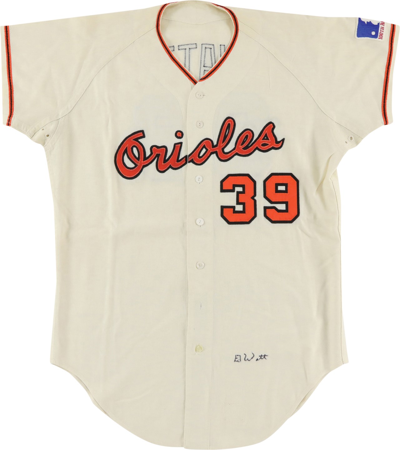 Baseball Equipment - 1969 Eddie Watt Baltimore Orioles Signed Game Worn Jersey