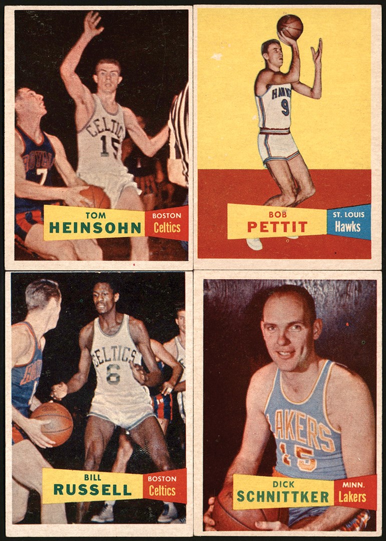 1957-1958 Topps Basketball Near-Complete Set w/Bill Russell Rookie  (65/80)