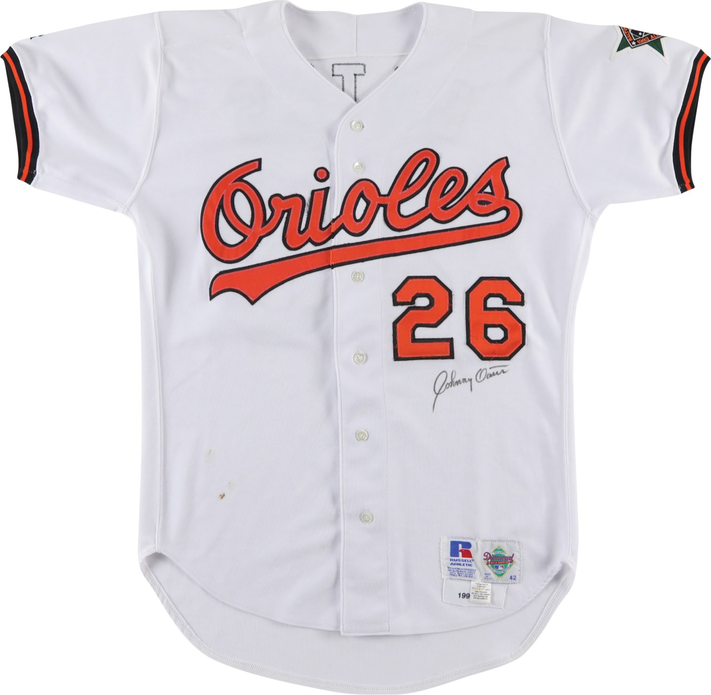 Baseball Equipment - 1993 Johnny Oates Baltimore Orioles Signed Game Worn Managers Jersey