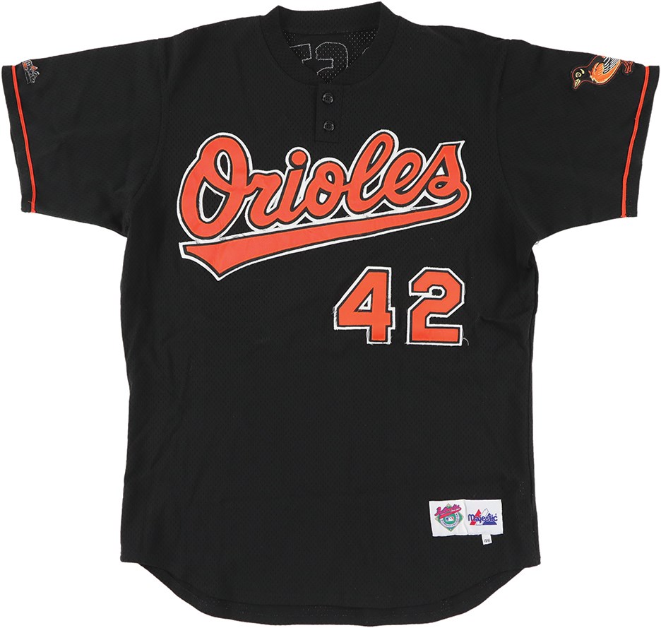 Circa 1998 Lenny Webster Baltimore Orioles Game Worn Batting Practice Jersey
