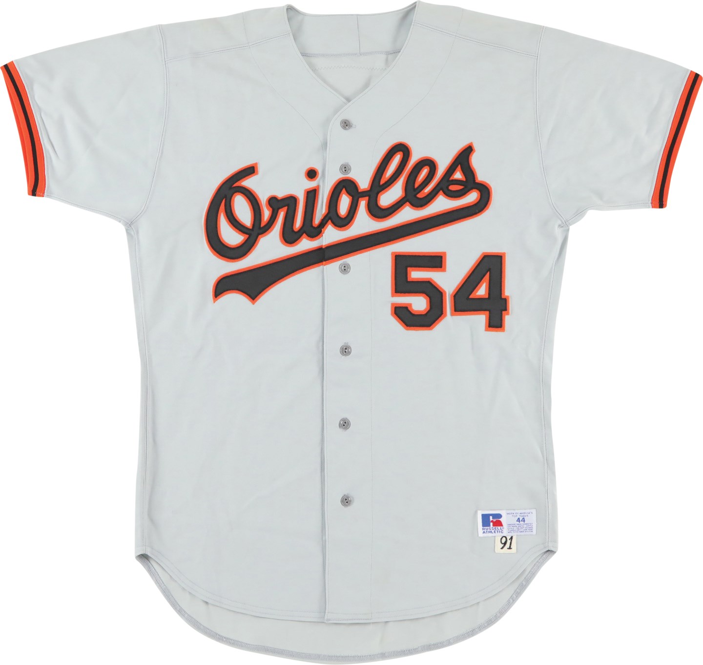 Baseball Equipment - 1991 Sam Snider Baltimore Orioles Prototype Jersey
