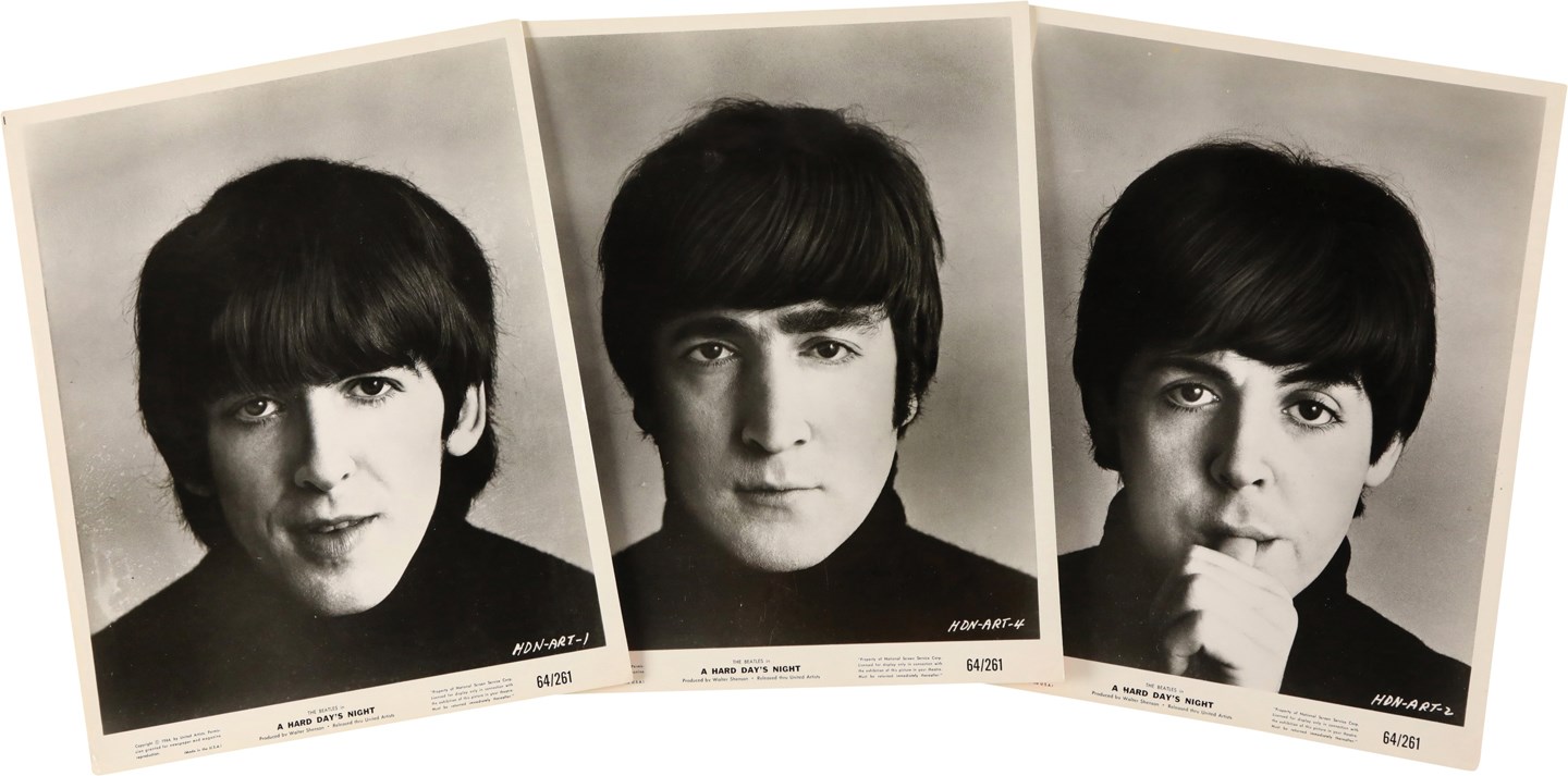 1964 The Beatles "A Hard Days Night" Original Publicity Photograph Collection (3)