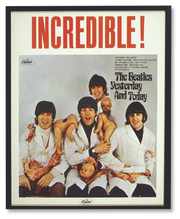 - The Beatles “Butcher Cover” In Store Poster