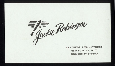 - Jackie Robinson Clothing Store Original Business Cards (21)