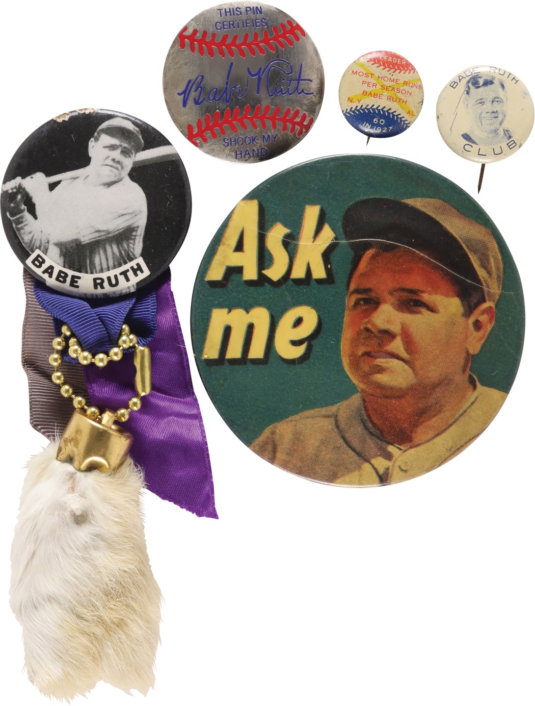 Ruth and Gehrig - Babe Ruth Pin Collection (5)