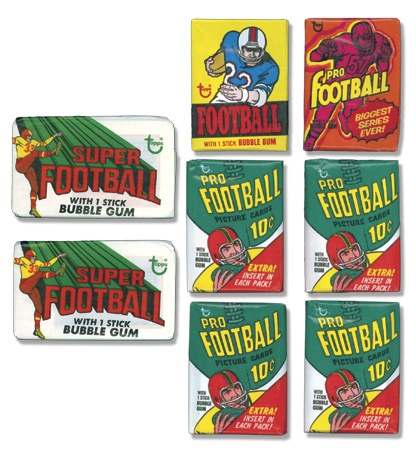 - 1970-1977 Group of Football Packs (15)