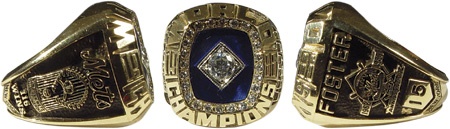 - George Foster 1986 NY Mets World Series Ring.