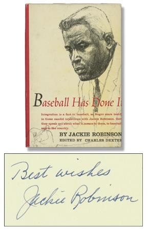 - Beautiful Jackie Robinson Signed Book