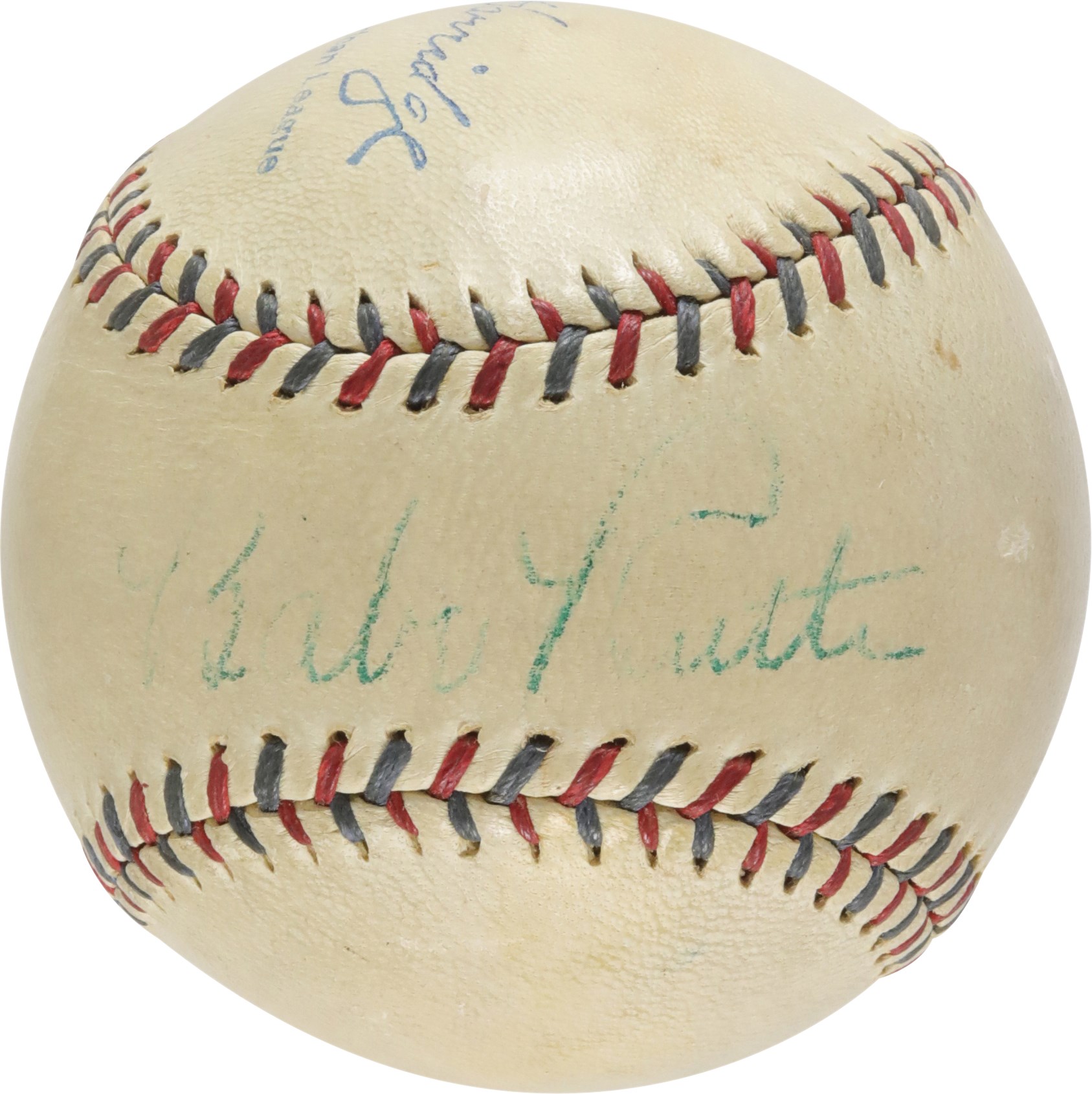 Ruth and Gehrig - Circa 1932 Babe Ruth & Lou Gehrig Signed Baseball (PSA)