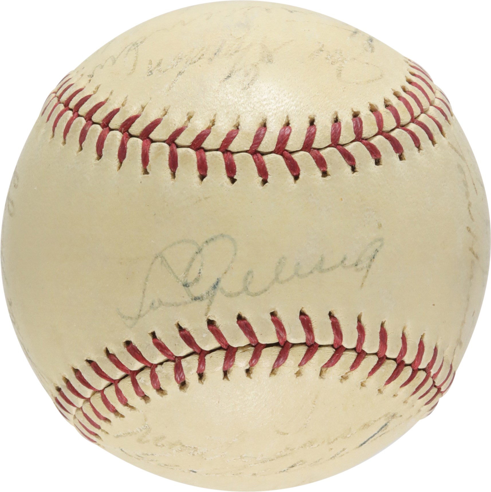 Baseball Autographs - 1938 New York Yankees World Champions Team-Signed Baseball w/Gehrig (PSA)