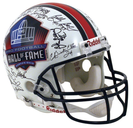- Two Hall of Fame Autographed Helmets