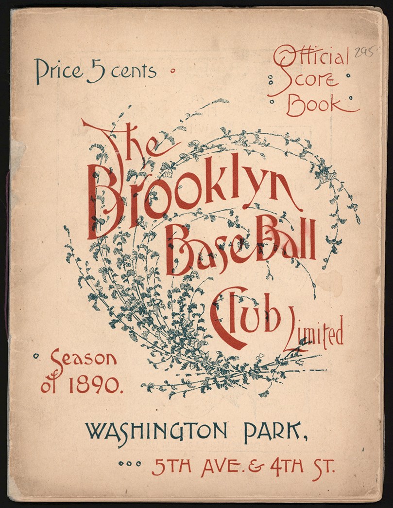 - 1890 Brooklyn Bridegrooms vs. Philadelphia Phillies Official Score Book
