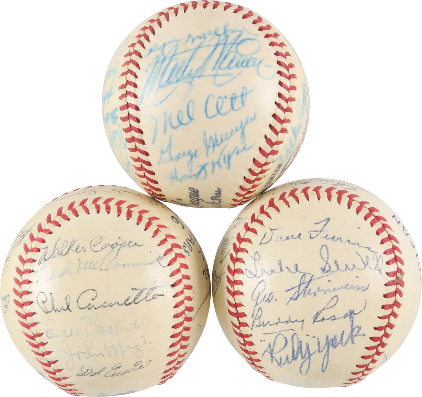 Baseball Autographs - 1946 & 1947 National and American League All-Star Game Team-Signed  Baseball Collection (3)