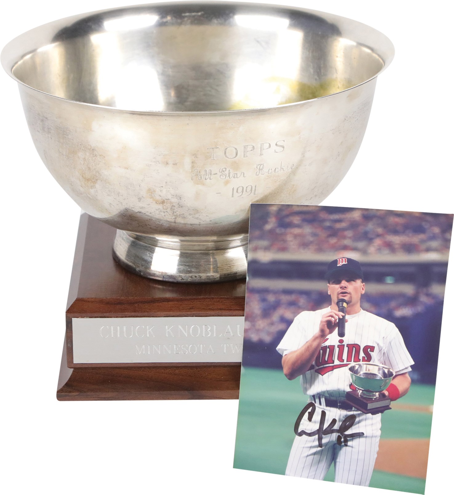 Baseball Awards - 1991 Chuck Knoblauch Topps All Star Rookie Award (Knoblauch Letter)