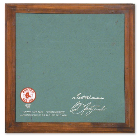 - Large Piece of Fenway Park Green Monster (12x12”)