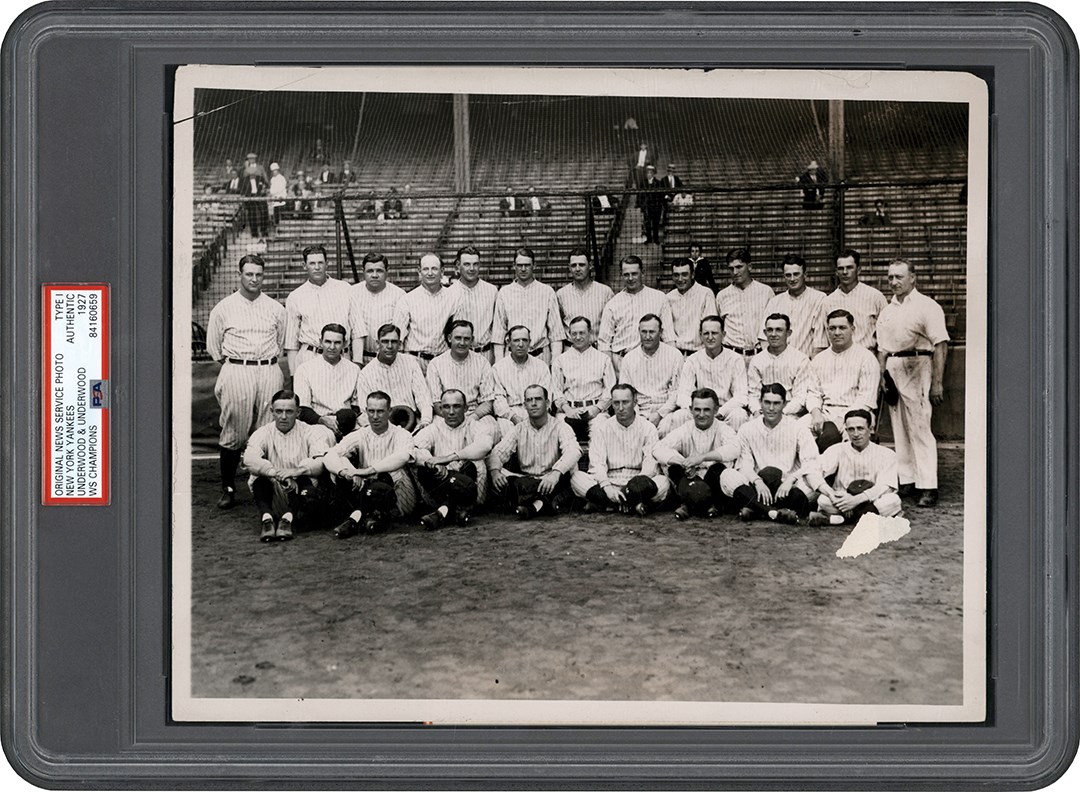 Vintage Sports Photographs - 1927 World Champion New York Yankees Original Team Photograph - Greatest Team in Baseball History (PSA Type I)