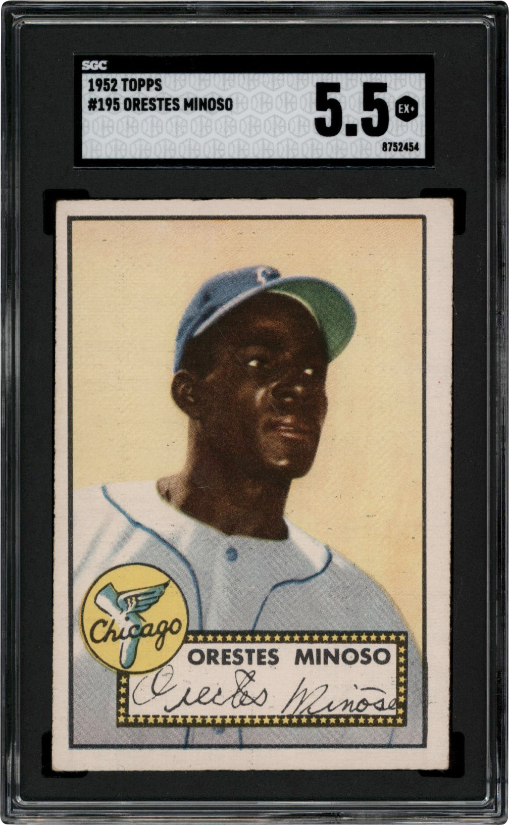 - 1952 Topps #195 Minnie Minoso Rookie SGC EX+ 5.5