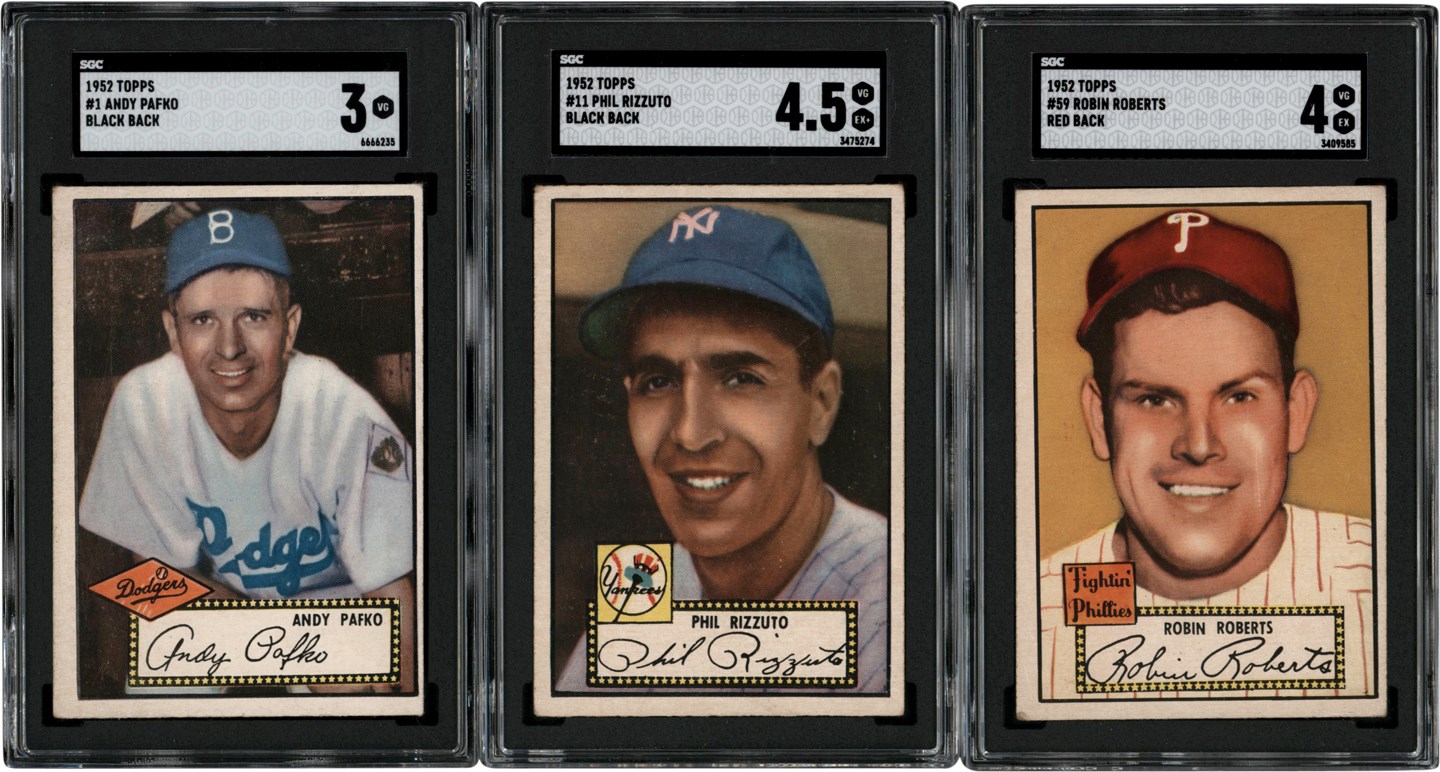 - 1952 Topps Baseball SGC Collection w/Pafko & Rizzuto (42)