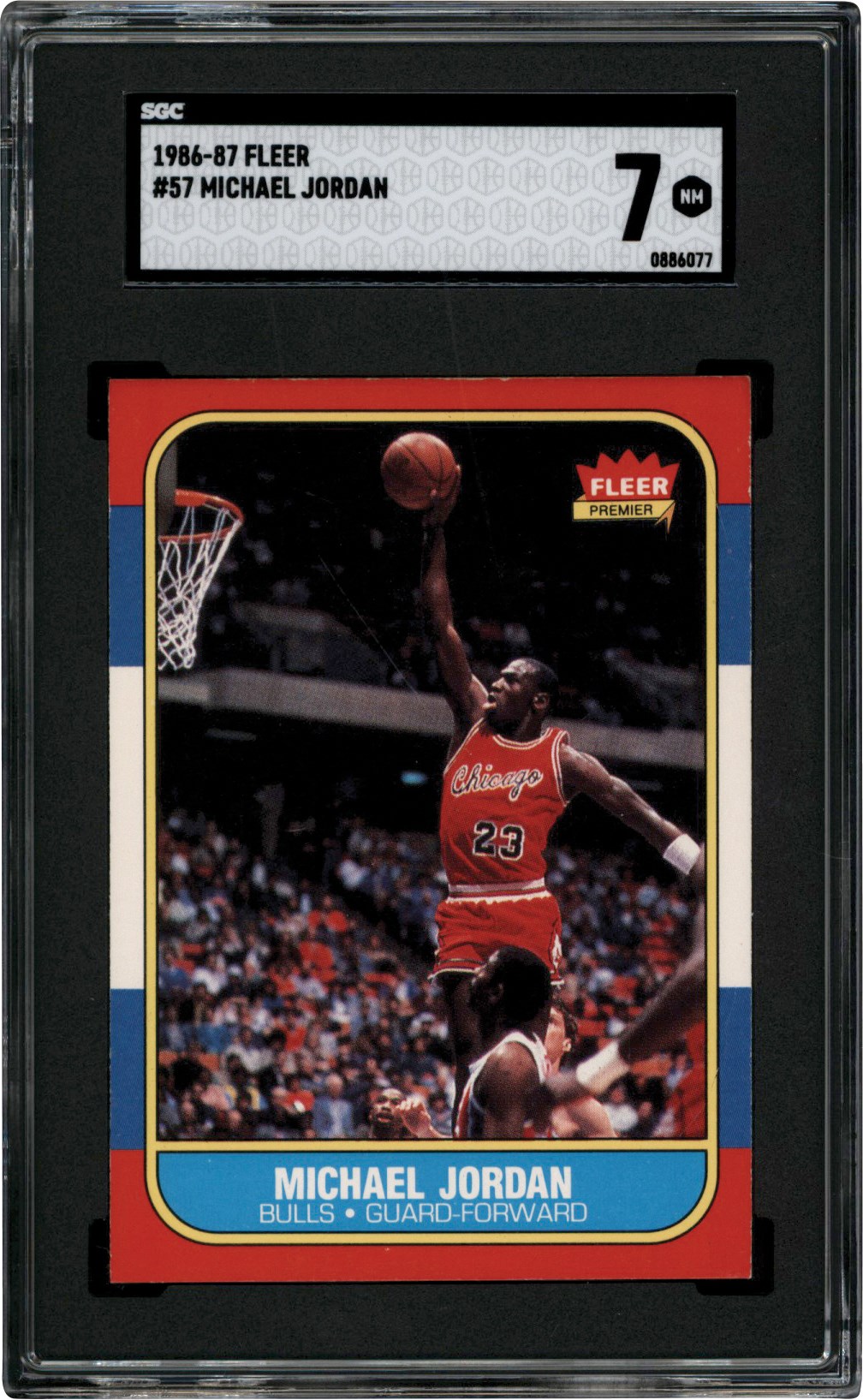 Basketball Cards - 1986-1987 Fleer Basketball #57 Michael Jordan Rookie SGC NM 7