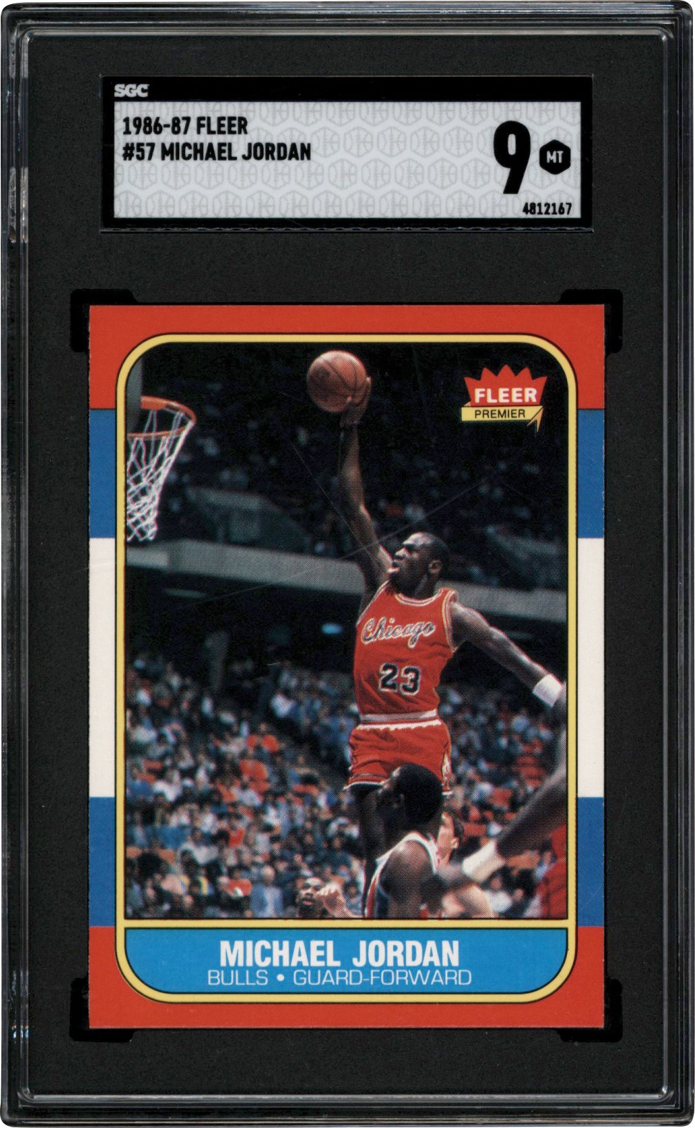 Basketball Cards - 1986-1987 Fleer Basketball #57 Michael Jordan Rookie SGC MINT 9