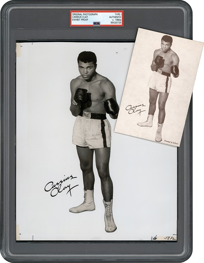 Circa 1960 Cassius Clay Original Photograph Used for Rookie Exhibit Card (PSA Type I)