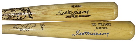 - Ted Williams Signed Bats (2) (35”)