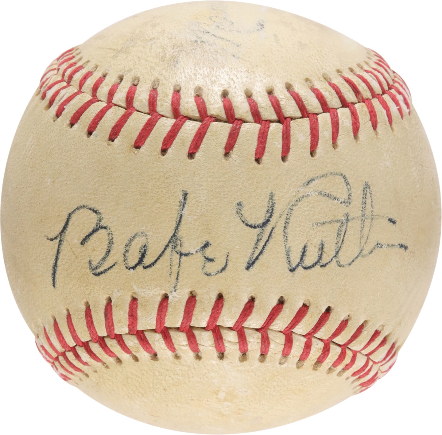 Ruth and Gehrig - Circa 1940s Babe Ruth Single-Signed Baseball (PSA & Beckett)